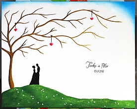 Obrazy - Wedding tree X - svadobný strom - 9887864_