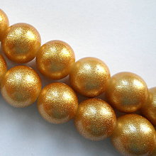 Korálky - Gold Powder Metallic 12mm-1ks - 9886513_