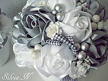 Dekorácie - Bielo sivý kvetináč. - 9886336_