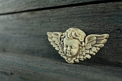 Dekorácie - Reliéfní anděl patina burel - 9886676_