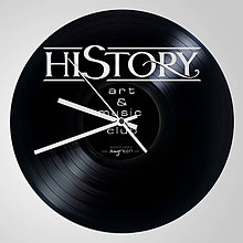 Hodiny - HISTORY PUB - vinylové hodiny (vinyl clocks) - 9892993_