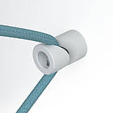 Iný materiál - Decentralizér – stropný alebo nástenný háčik pre textilné káble v bielej farbe - 9894685_