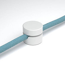 Iný materiál - Univerzálna nástenná káblová svorka pre textilné káble v bielej farbe - 9894701_