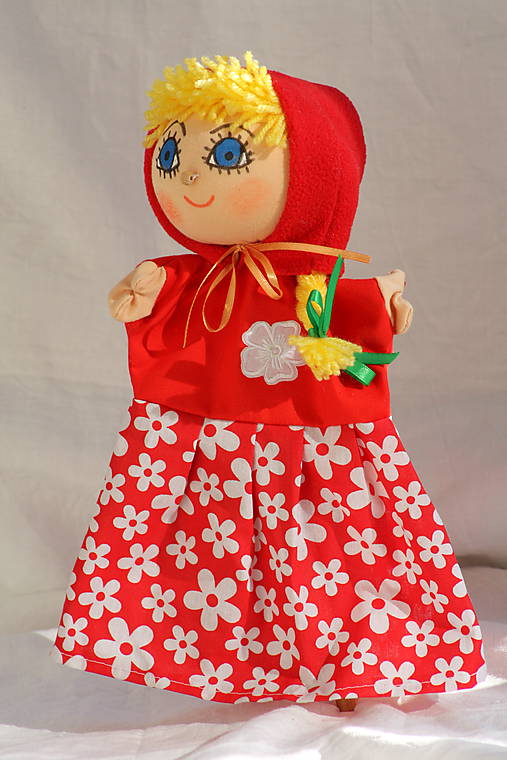 Hračky - Maňuška. Bábika Červená čiapočka. - 9895929_