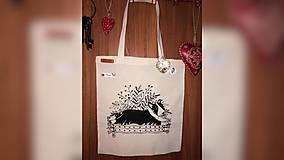 Nákupné tašky - ♥ Plátená, ručne maľovaná taška ♥ - 9896133_