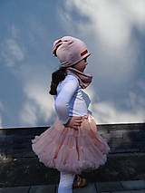 Detské čiapky - Ružový teplákový set - 9898121_
