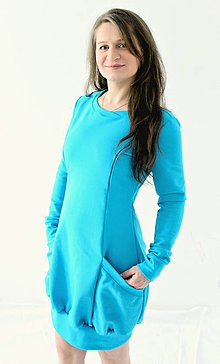 Oblečenie na dojčenie - 3v1 dojčiace TEPLÉ šaty, veľ. L-XL - viac farieb v ponuke - 9899080_