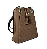 Batohy - Kožený ruksak z pravej hovädzej kože v hnedej farbe - 9899659_