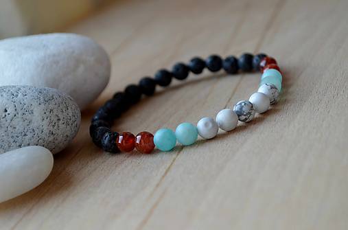 Náramky - Ochranný náramek - 4 minerals.... - 9899071_