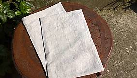Úžitkový textil - Ľanové vrecko s textovou výšivkou (krupica, ...) - 9900572_