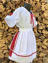 Detské oblečenie - Dievčenský kroj v červenom so zásterkou - 9901604_