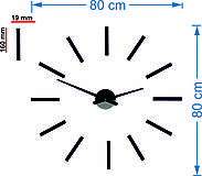Hodiny - Moderné nástenné hodiny paličky 2D plexi  X0038  (Biela) - 9903067_
