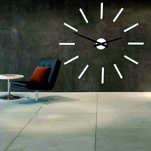 Moderné nástenné hodiny paličky 2D plexi  X0038  (Biela)