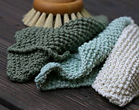 Úžitkový textil - uteráčik / utierka  (Zelená) - 9906585_