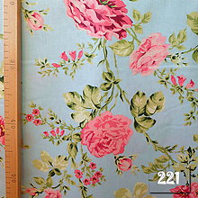 Úžitkový textil - Bavlnené romantické posteľné návliečky (Kvety na svetlomodro-tyrkysovej) - 9905137_