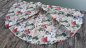 Úžitkový textil - Okrúhly obrus  (Teflonový kvetinový) - 9909867_