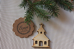 Vianočná ozdoba - kostolík 