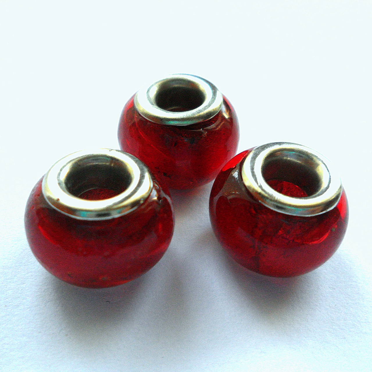 Pandora sklo 10x13mm-čerešňová-1ks