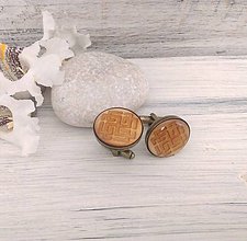 Pánske šperky - Manžetové gombíky "Svarožič" (starobronz okrúhle) - 9911463_