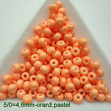 Korálky - Rokajl 5/0 PRECIOSA 4,6mm-10g (oranžová pastel) - 9916883_