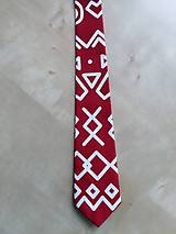 Pánske doplnky - pánska kravata Čičmany - 9914973_