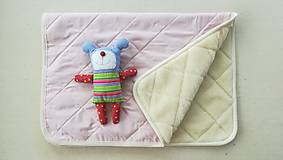 Detský textil - RUNO SHOP Deka 100% ovčie rúno MERINO ELEGANT powder Pink púdrová ružová - 9918286_