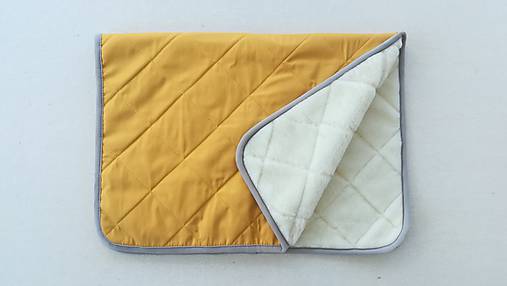 Detský textil - RUNO SHOP Deka 100% ovčie rúno MERINO ELEGANT MUSTARD horčicová žltá - 9918310_