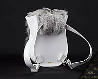 Detské tašky - Kožený ruksak MARIMA z pravej kože (Biela) - 9922875_