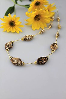 Náhrdelníky - Luxusný náhrdelník achát leopard - 9929146_