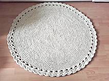Úžitkový textil - Scandinavian háčkovaný koberec prírodný 100cm - 9926593_