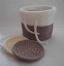 Úžitkový textil - Kozmetické tampóny - sada  (Hnedá) - 9927254_