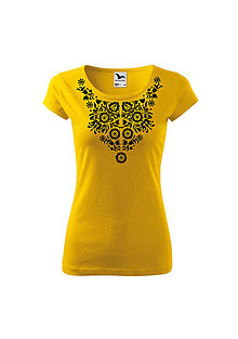 Topy, tričká, tielka - AKÝ KRAJ, TAKÝ KROJ (Žltá) - 9932330_