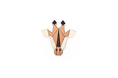 Brošne - Drevená brošňa Giraffe Brooch - 9935433_