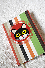 Papiernictvo - Mačka a pásiky - obal na zápisník A6 - 9936509_