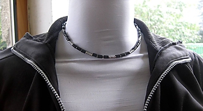 Pánske šperky - Pánsky náhrdelník okolo krku drevený - chirurgická oceľ - 9936132_