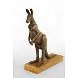 Kengura - klokan - bronzová socha - originál