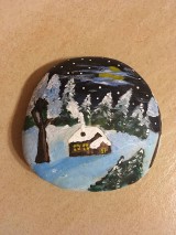 Maľovaný kameň - Domček pri lese