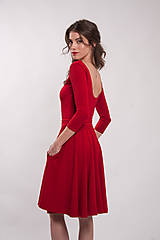 Šaty - Bambusové červené šaty Karkulka (L/XL) - 9941011_