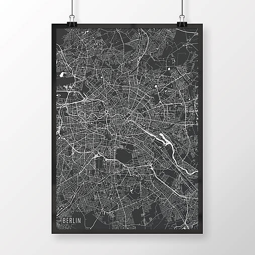 Obrazy - BERLÍN, minimalistický, tmavošedý - 9943077_