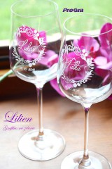 Nádoby - Lilien - svadobné poháre - 2ks - 9942452_