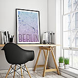 Obrazy - BERLÍN, elegantný, modro-fialový - 9947975_