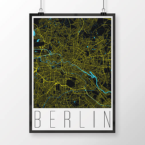 Obrazy - BERLÍN, moderný, čierny - 9946417_