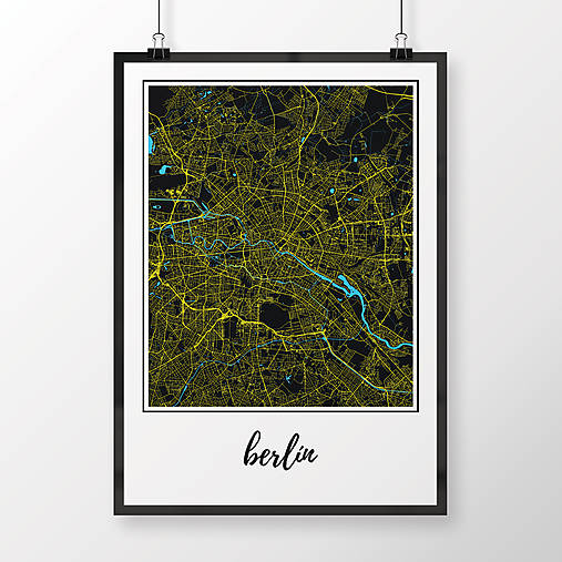 Obrazy - BERLÍN, klasický, čierny - 9946424_