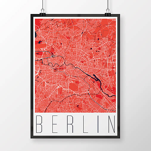 Obrazy - BERLÍN, moderný, červený - 9946975_