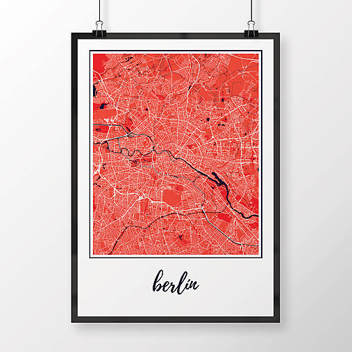 Obrazy - BERLÍN, klasický, červený - 9946992_