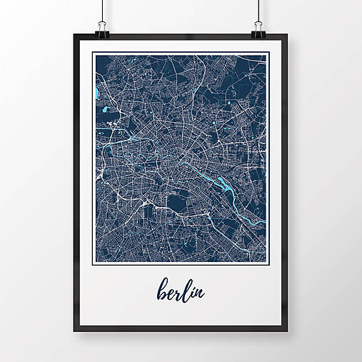 Obrazy - BERLÍN, klasický, tmavomodrý - 9947904_