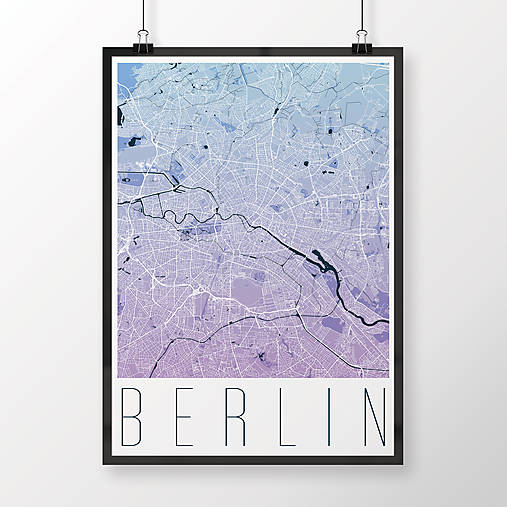 Obrazy - BERLÍN, moderný, modro-fialový - 9947945_