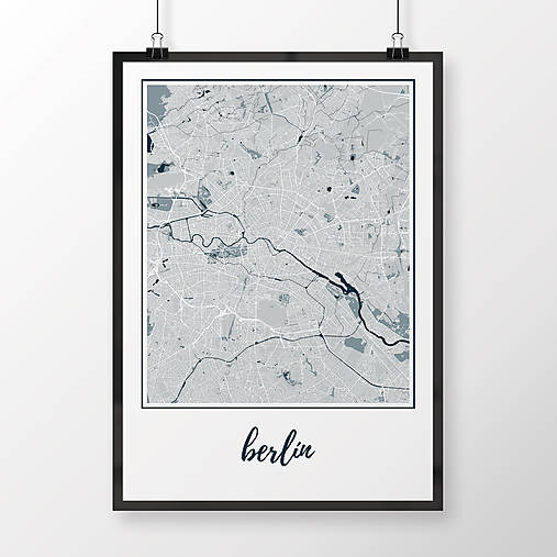 Obrazy - BERLÍN, klasický, svetlomodrý - 9948207_