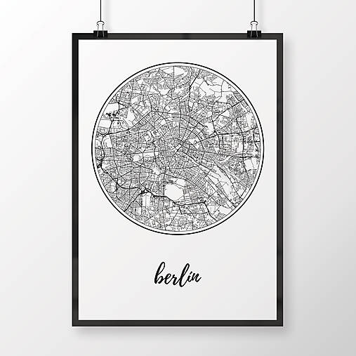 Obrazy - BERLÍN, okrúhly, biely - 9948295_