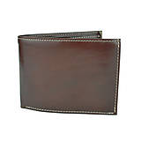 Pánske tašky - Pánska peňaženka z pravej kože v tmavo hnedej farbe - 9947706_